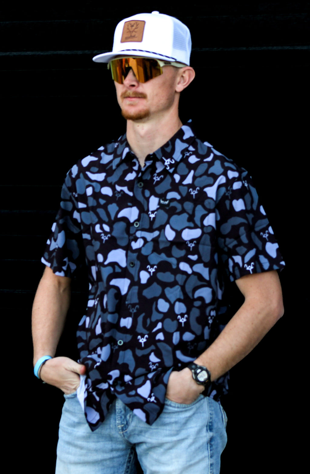 Limited Edition “Old School Black Camo WT” Pearl Snap Shirt | Western Hunting Button-Up | Westrek