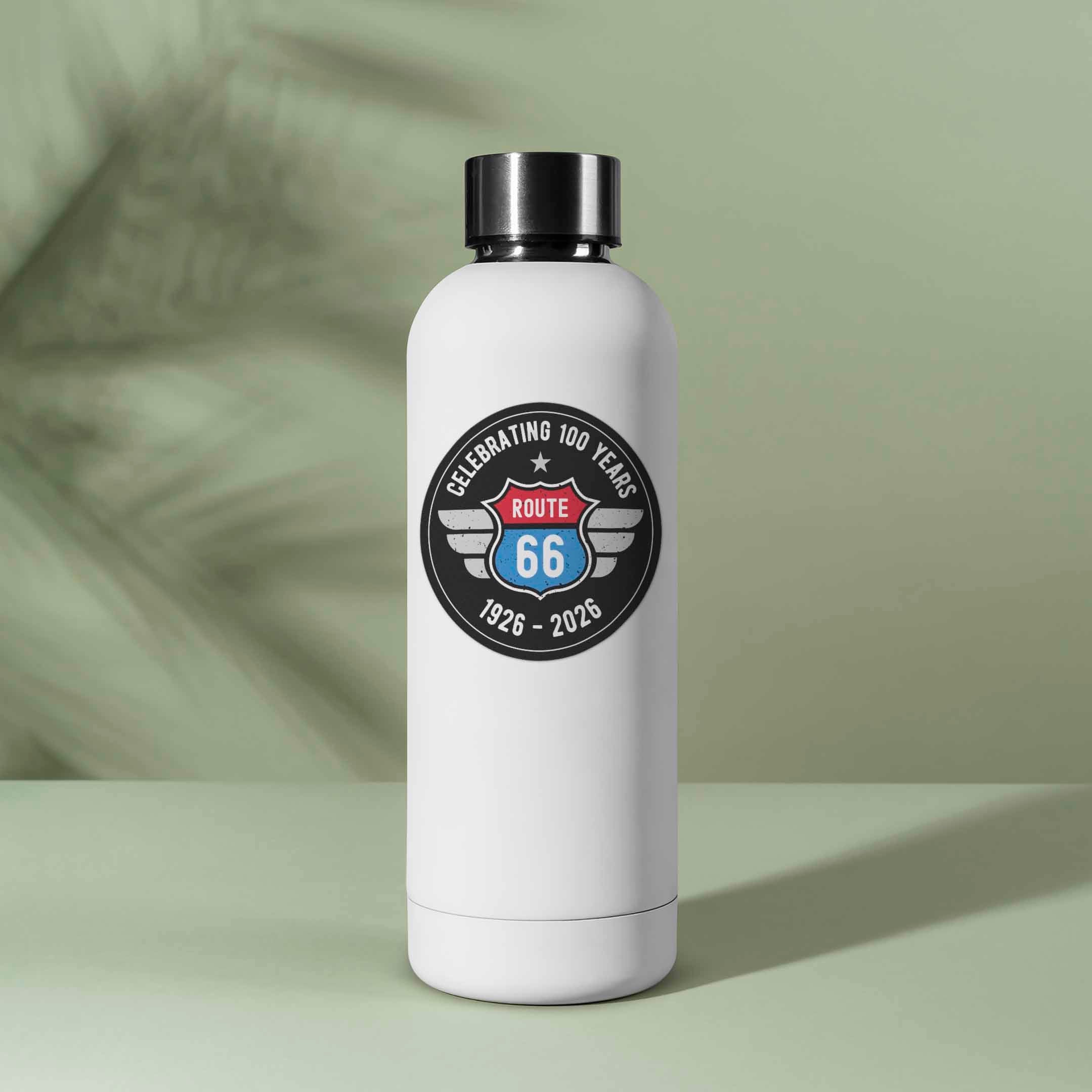 100th Anniversary Route 66 Sticker - Black Circle