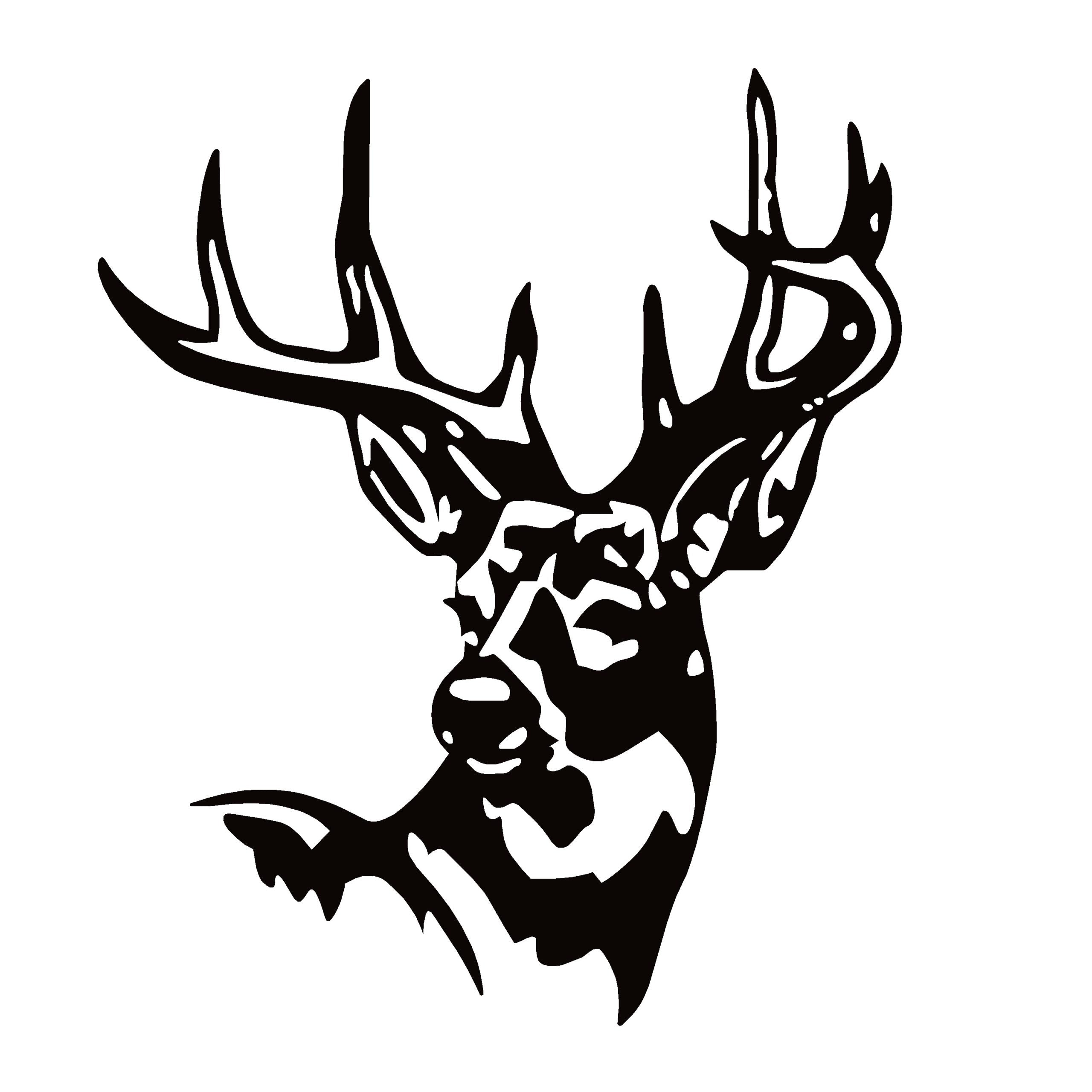 Buck Head Sticker – Deer Head Window Vinyl Decal 1290
