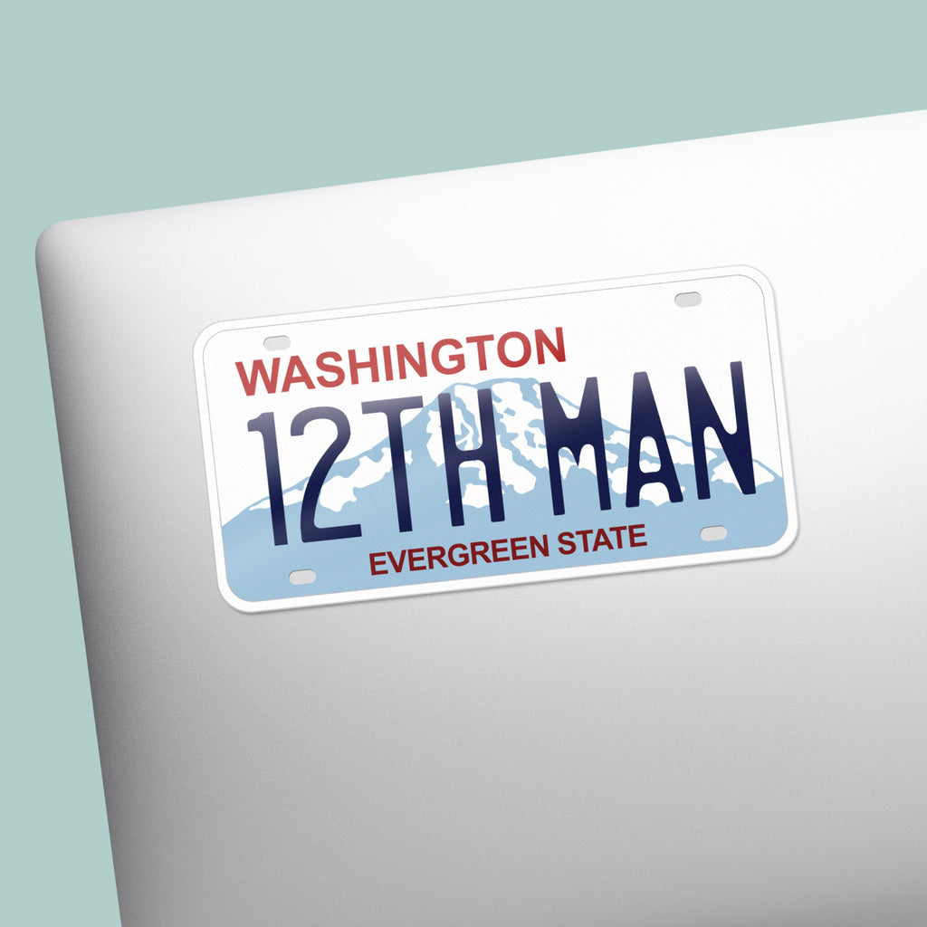 12th Man Seattle Washington License Plate Sticker