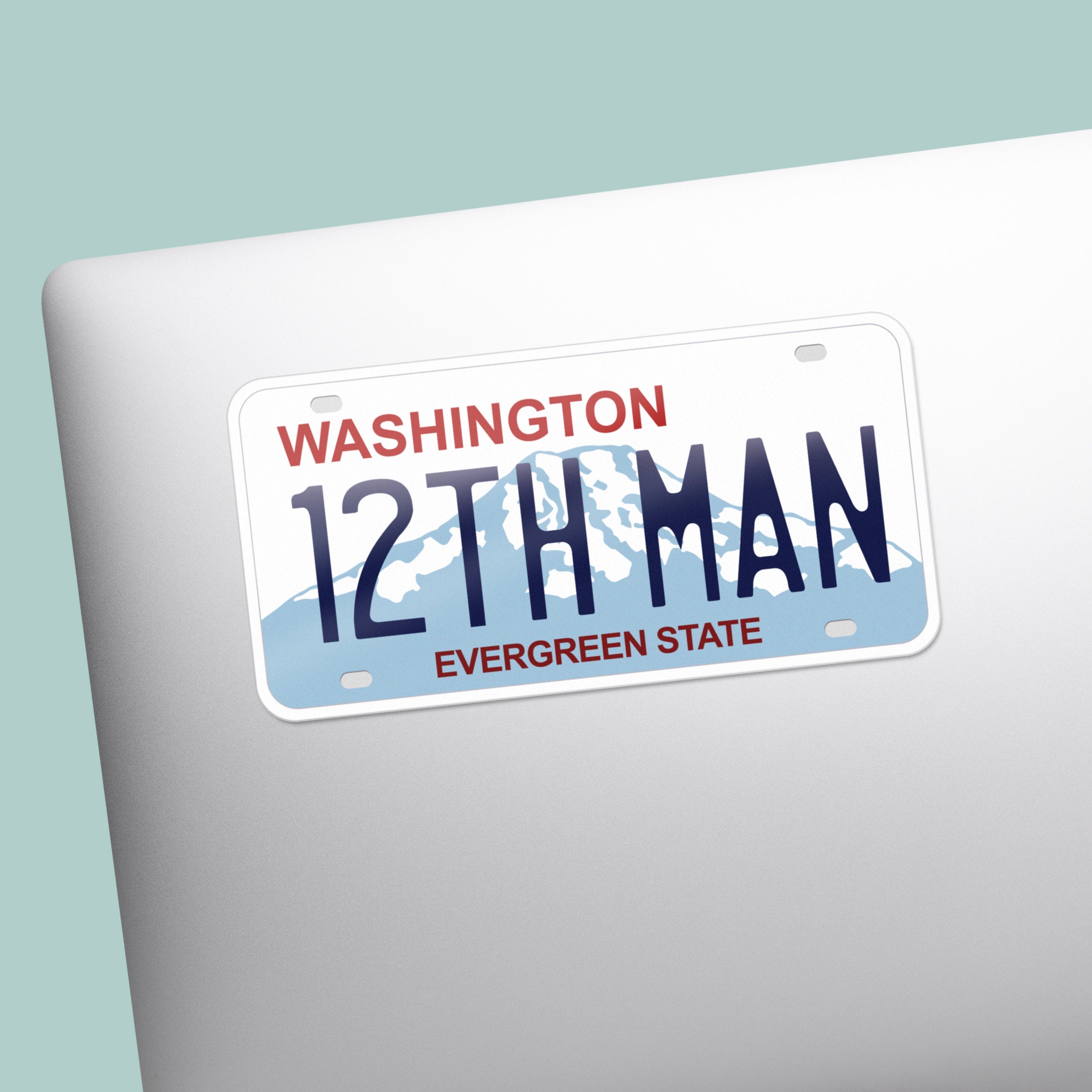 12th Man Seattle Washington License Plate Sticker