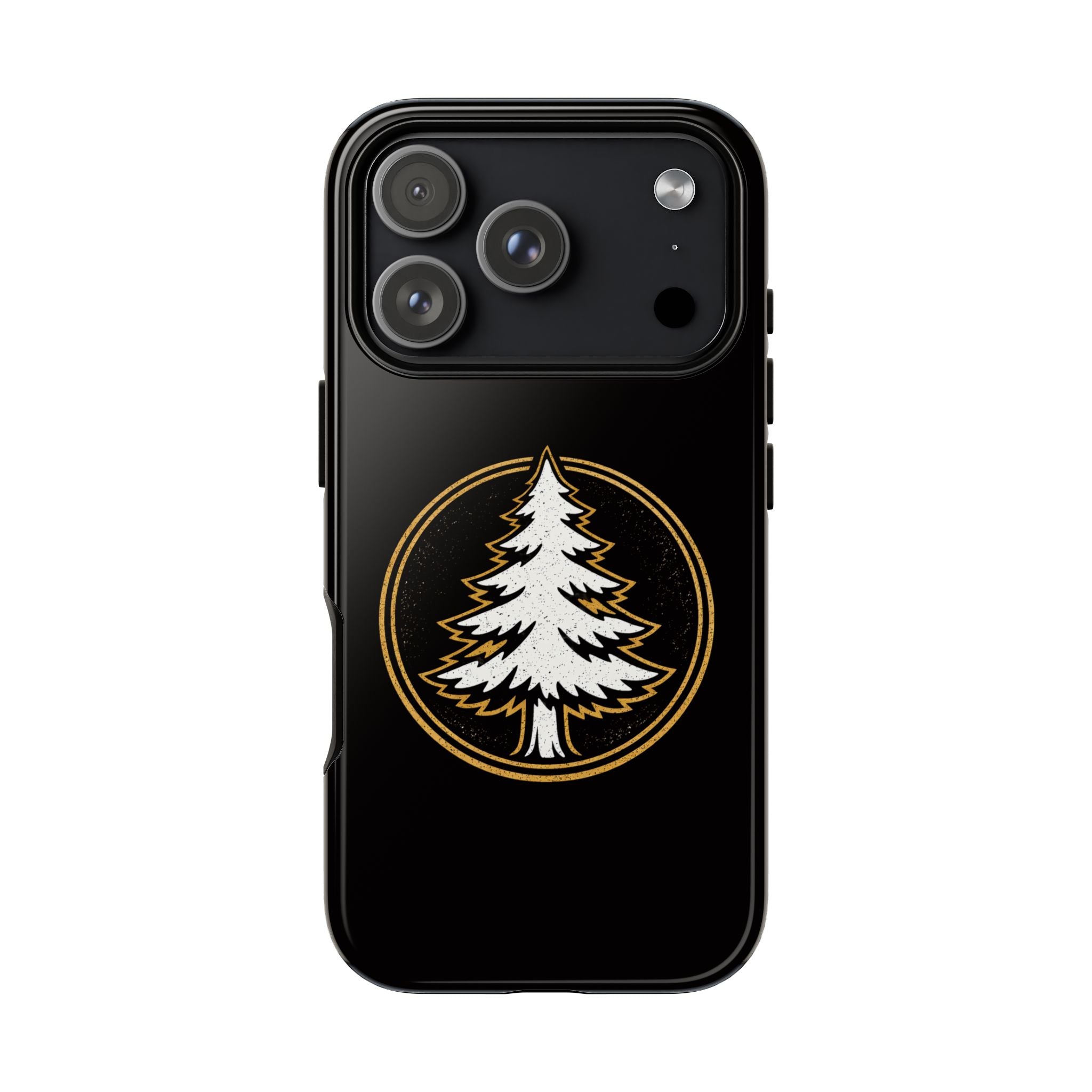 Pine Emblem Tough Phone Case — Black Protective iPhone Cover
