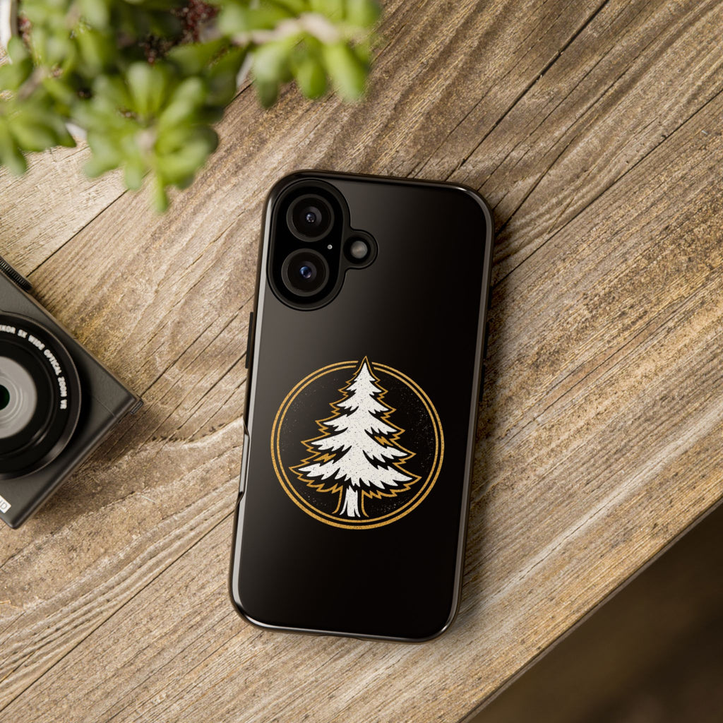 Pine Emblem Tough Phone Case — Black Protective iPhone Cover