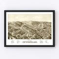 Vintage Map of Hot Springs, Arkansas 1888