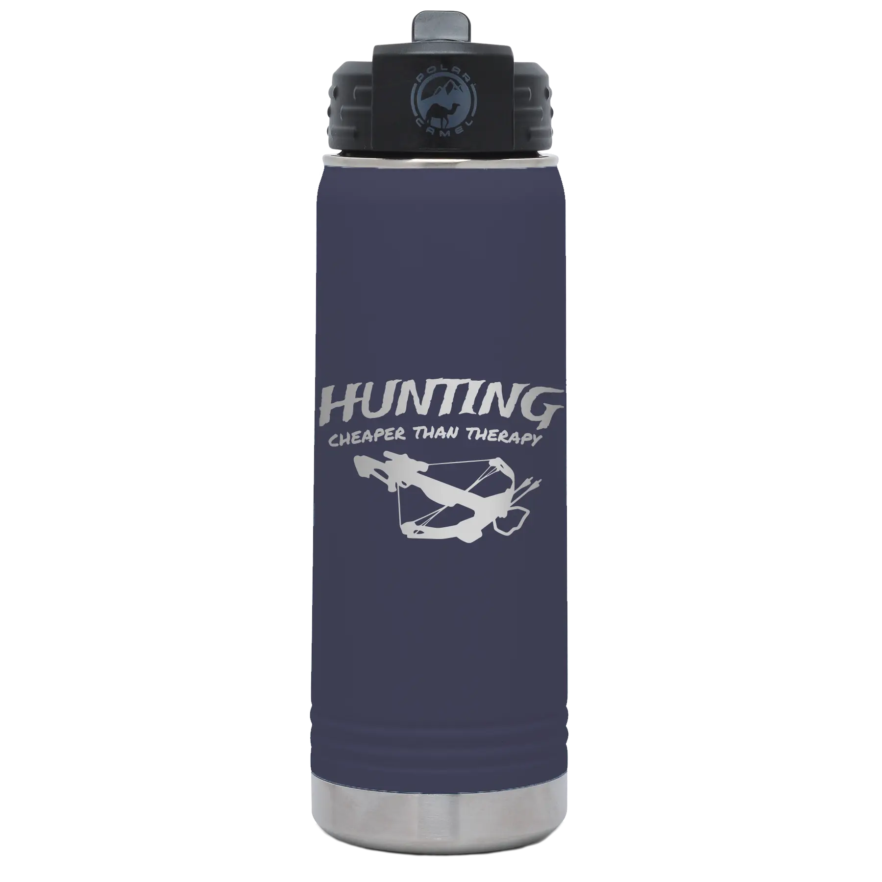 Hunting Cheaper than Therapy 20 oz Water Bottle | Navy