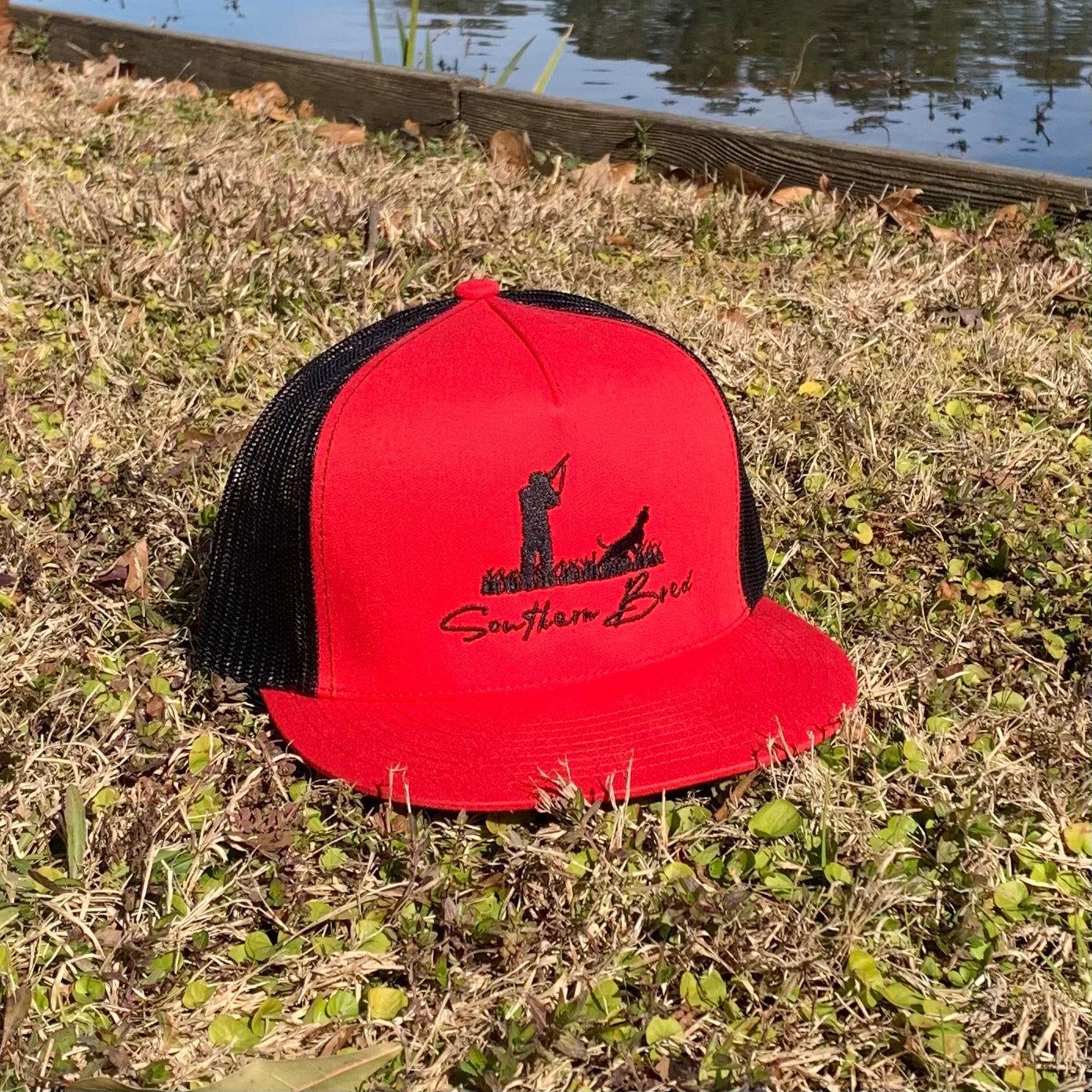 Signature Gun Dog Flat Bill (Red and Black)
