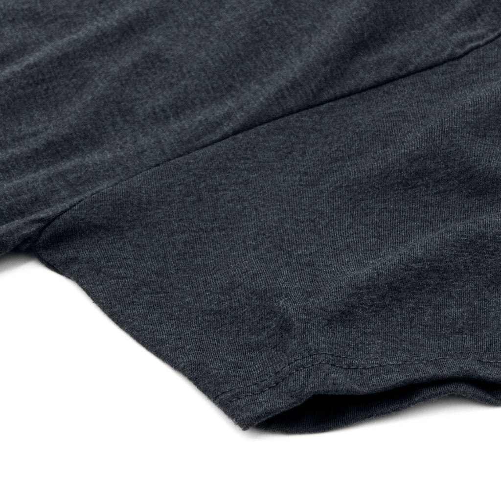 Coors Genuine Bock Beer Left Chest Front and Back Print T-Shirt - Denim Black Heather