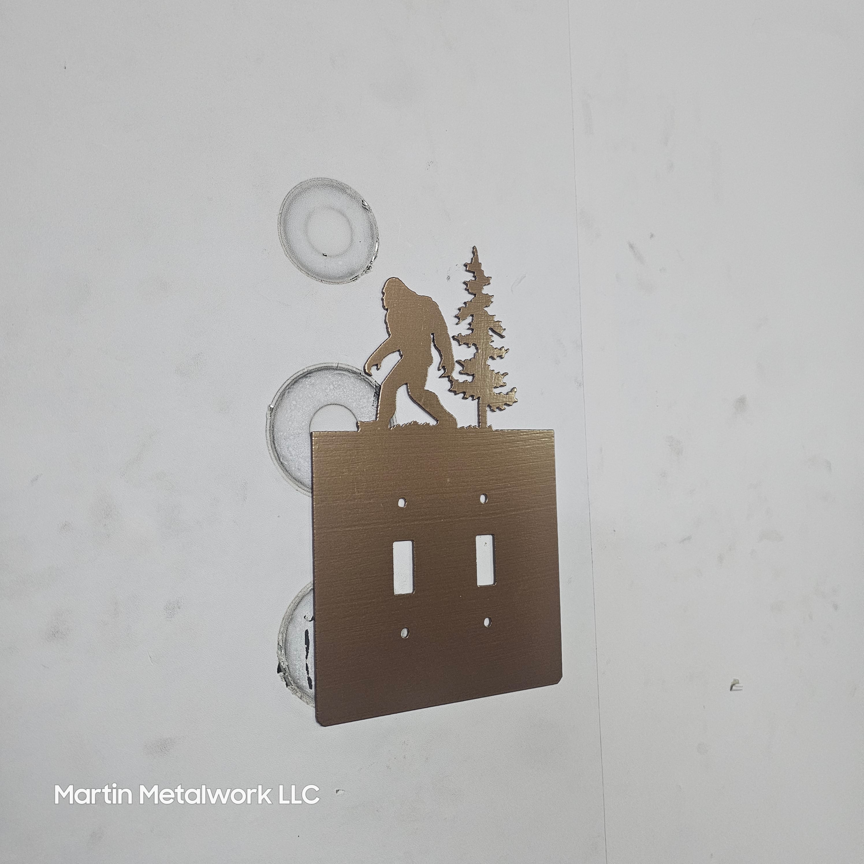 Bigfoot Metal Light Switch Cover – Forest Creature Plate – Powder Coated Steel (Single/Double Gang or Rocker) – Rustic Cabin & Garage Decor