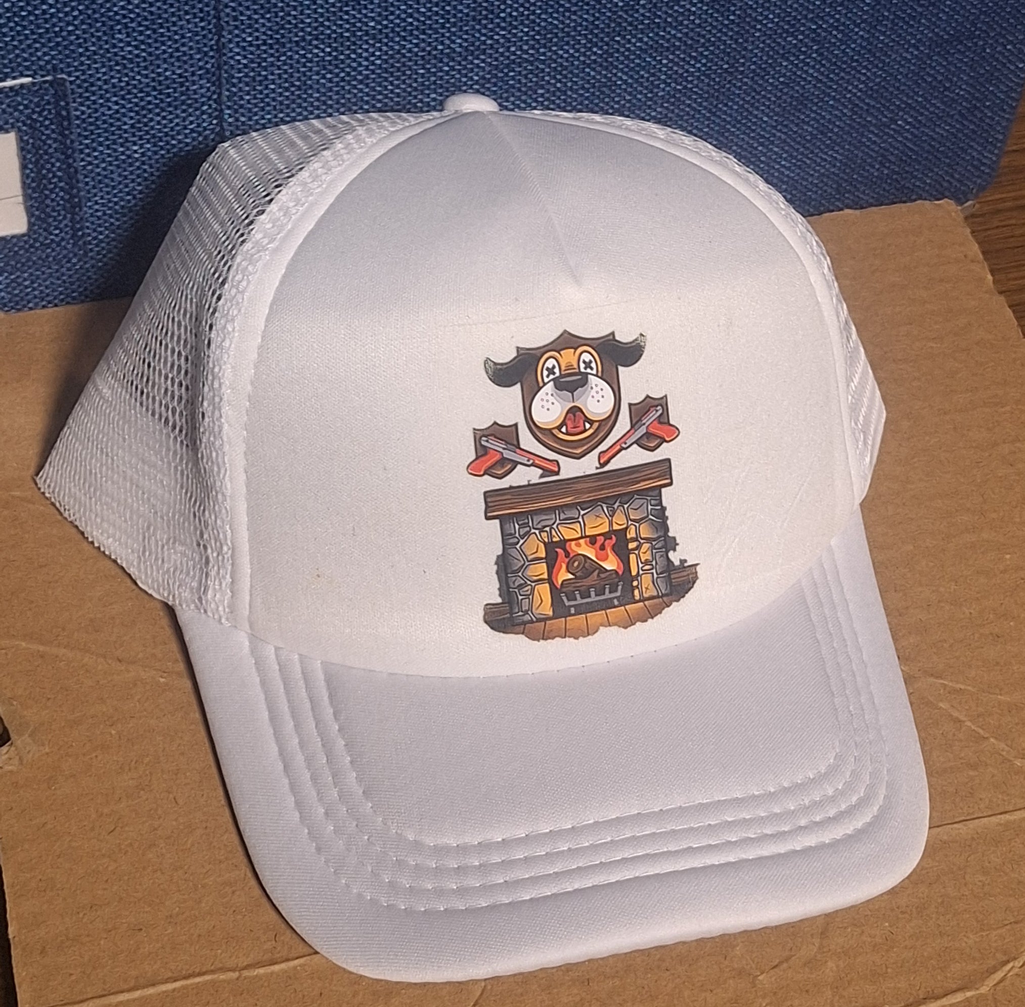 Adjustable Trucker Baseball Cap Featuring NES Duck Hunt Dog - Best Trophy Ever Design