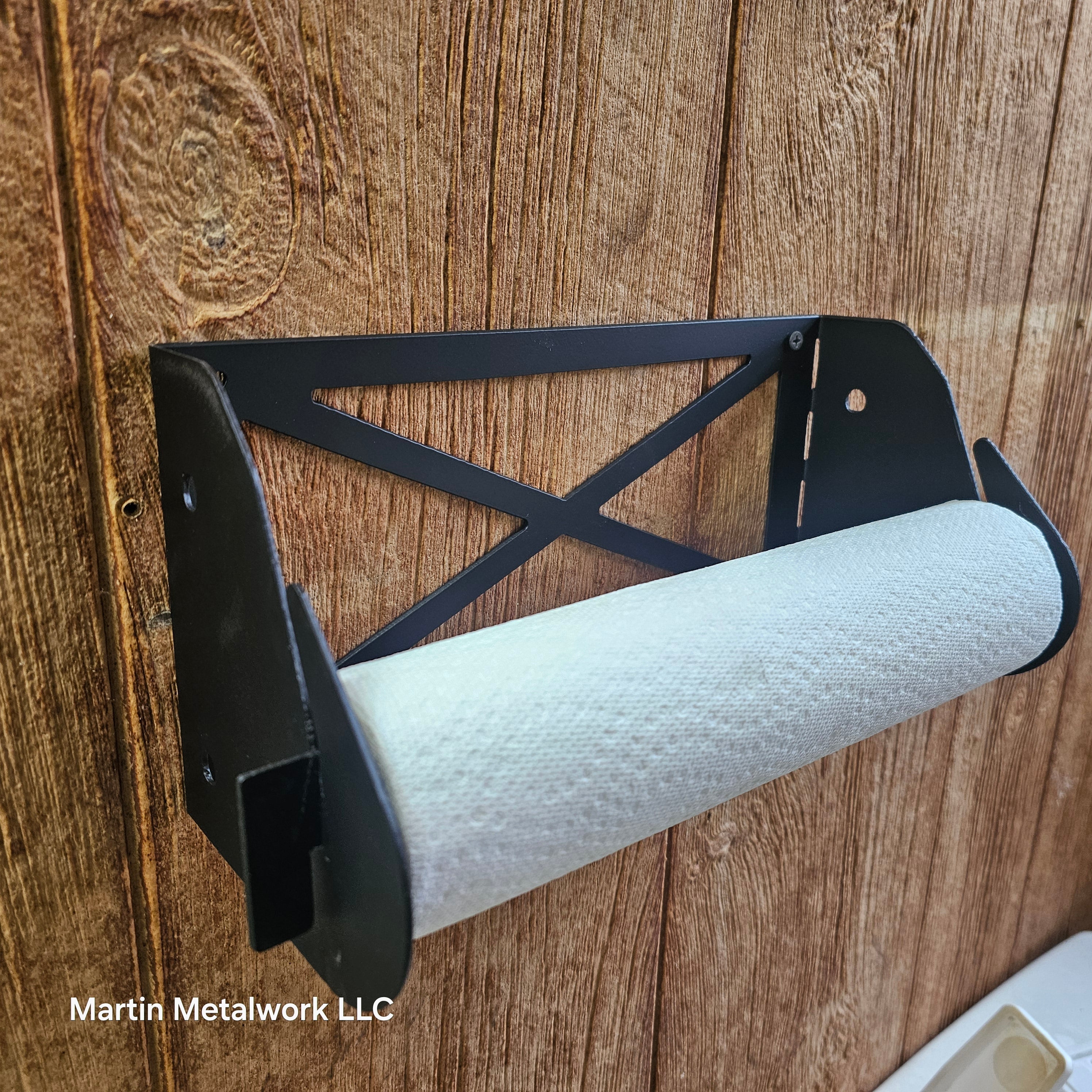Steel Wall Mounted Paper Towel Holder – Fits Standard & Oversized Rolls