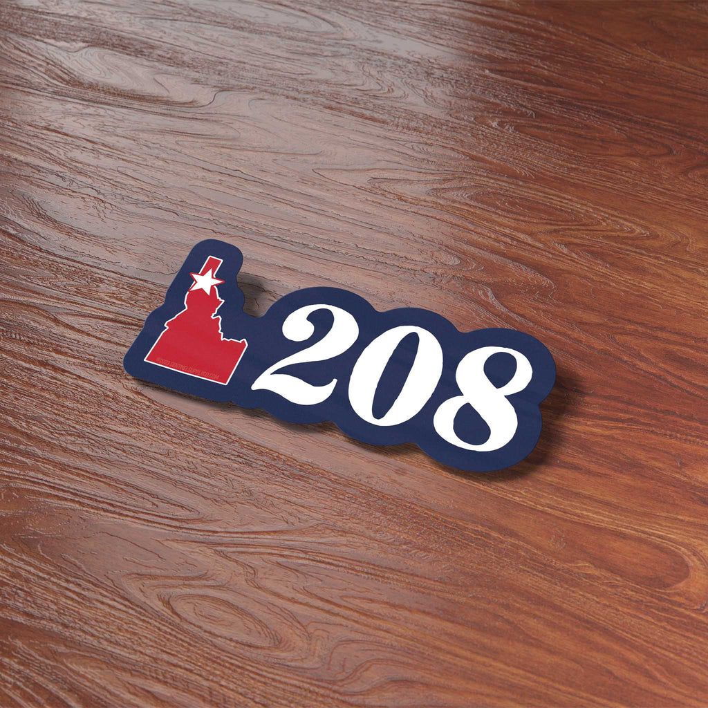North Idaho 208 Area Code Sticker