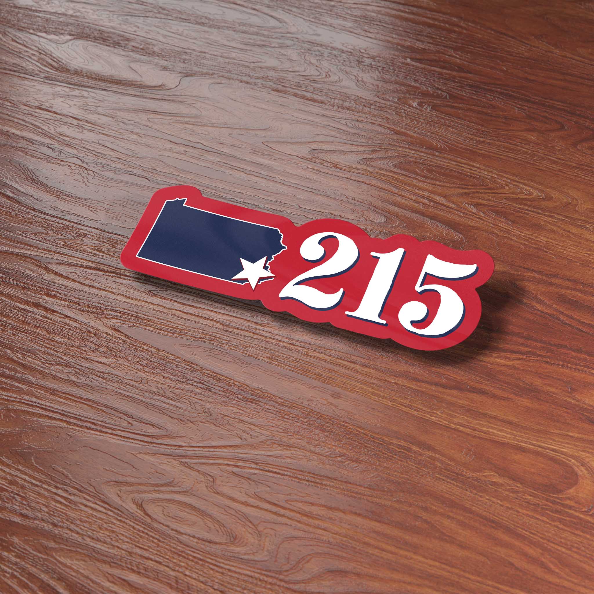 215 Philadelphia Area Code Sticker