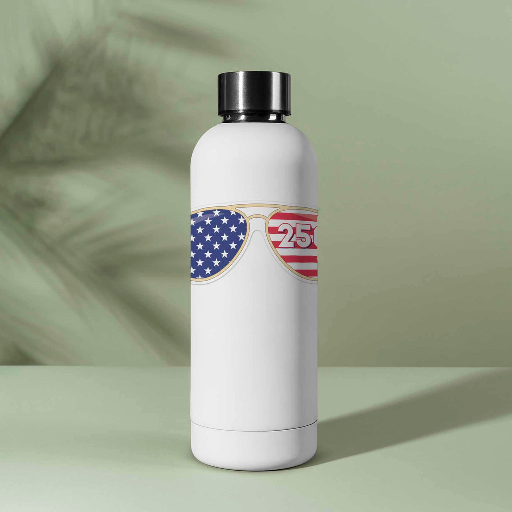 250th Anniversary American Flag Sunglasses Sticker - Cool Patriotic USA Decal