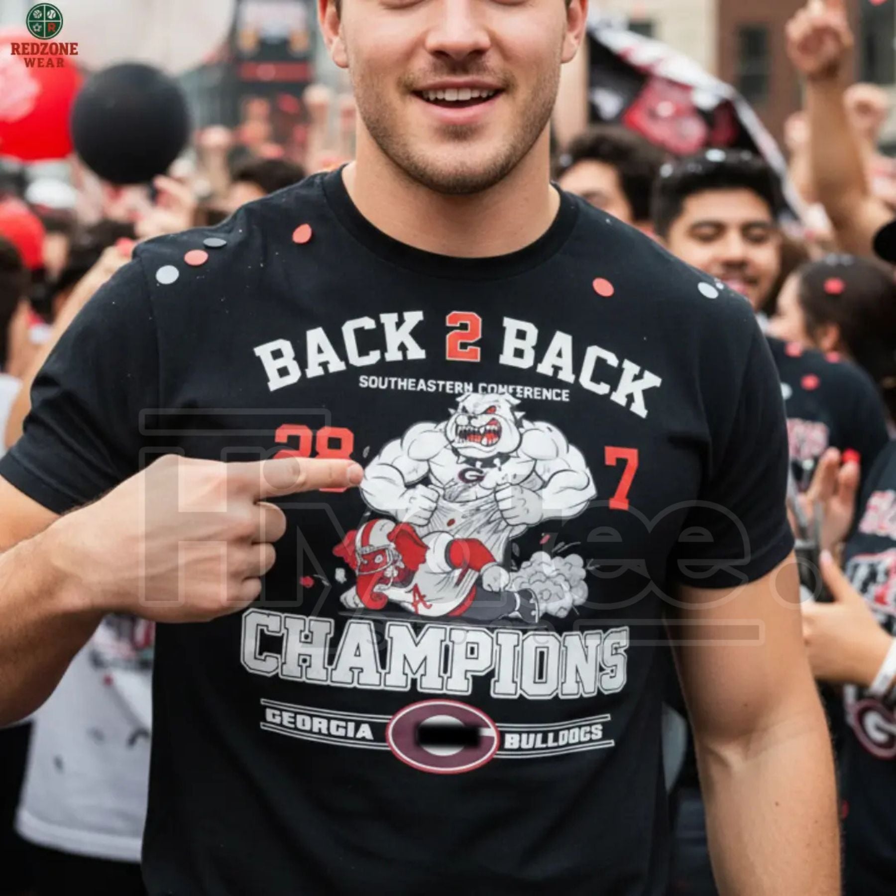 SEC Championship 2025 Go Dawgs Shirt – Bulldog Mascot vs Elephant Rivalry Football Tee