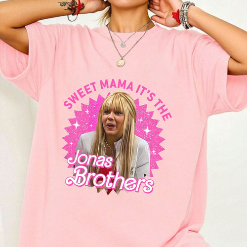 "Sweet Mama It's The Jonas Brothers" 2005 T-Shirt - Vintage Pop Fan Apparel, Nostalgic Band Tee