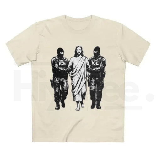 "Jesus Arrested" Parody Anti-ICE T-Shirt – Stop ICE Raids Protest Graphic Tee