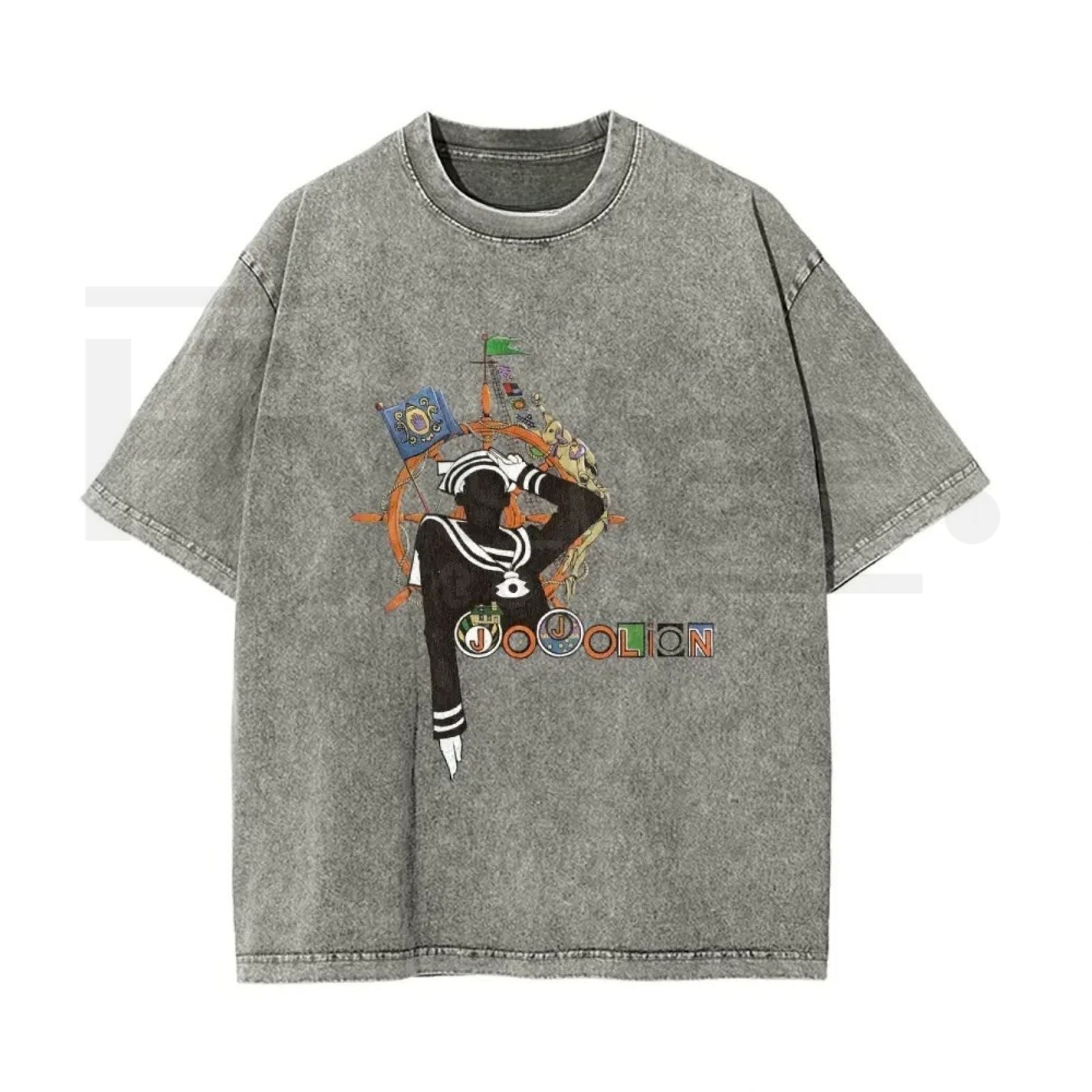 Josuke Higashikata Retro Wash T-Shirt – Anime Inspired Cotton Graphic Tee