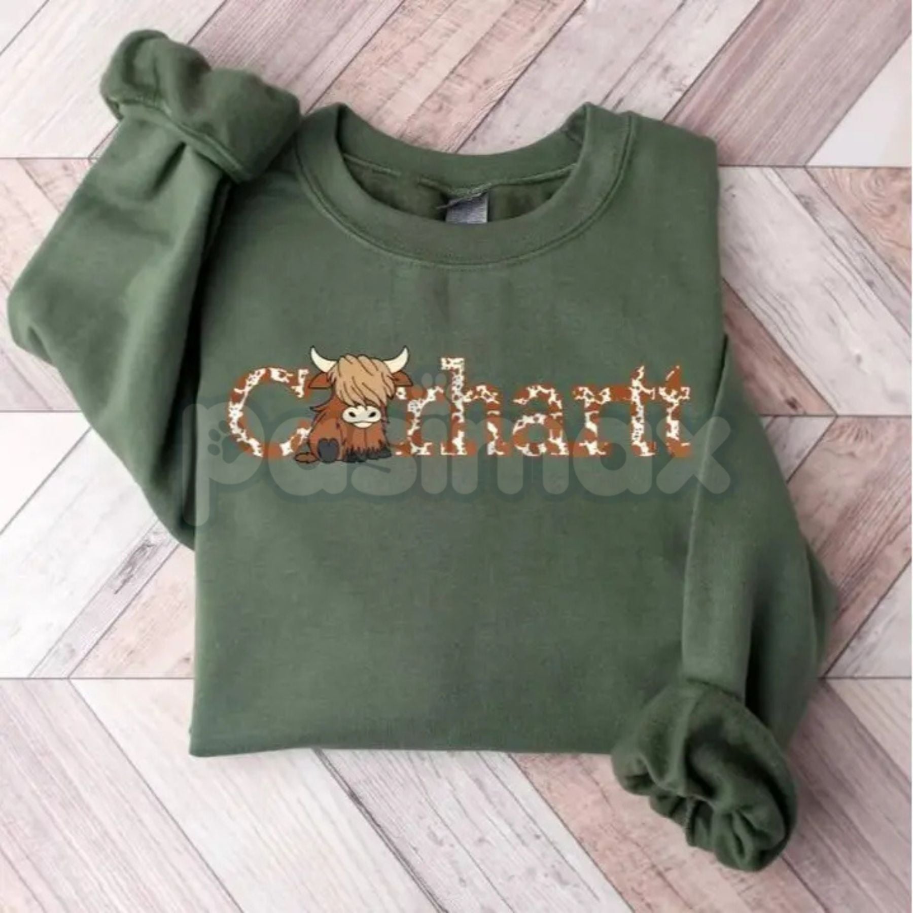Minimalist Highland Cow Sweatshirt | Clean Silhouette Coo Jumper | Modern Farm Animal Graphic Tee | Simple Nature Lover Gift