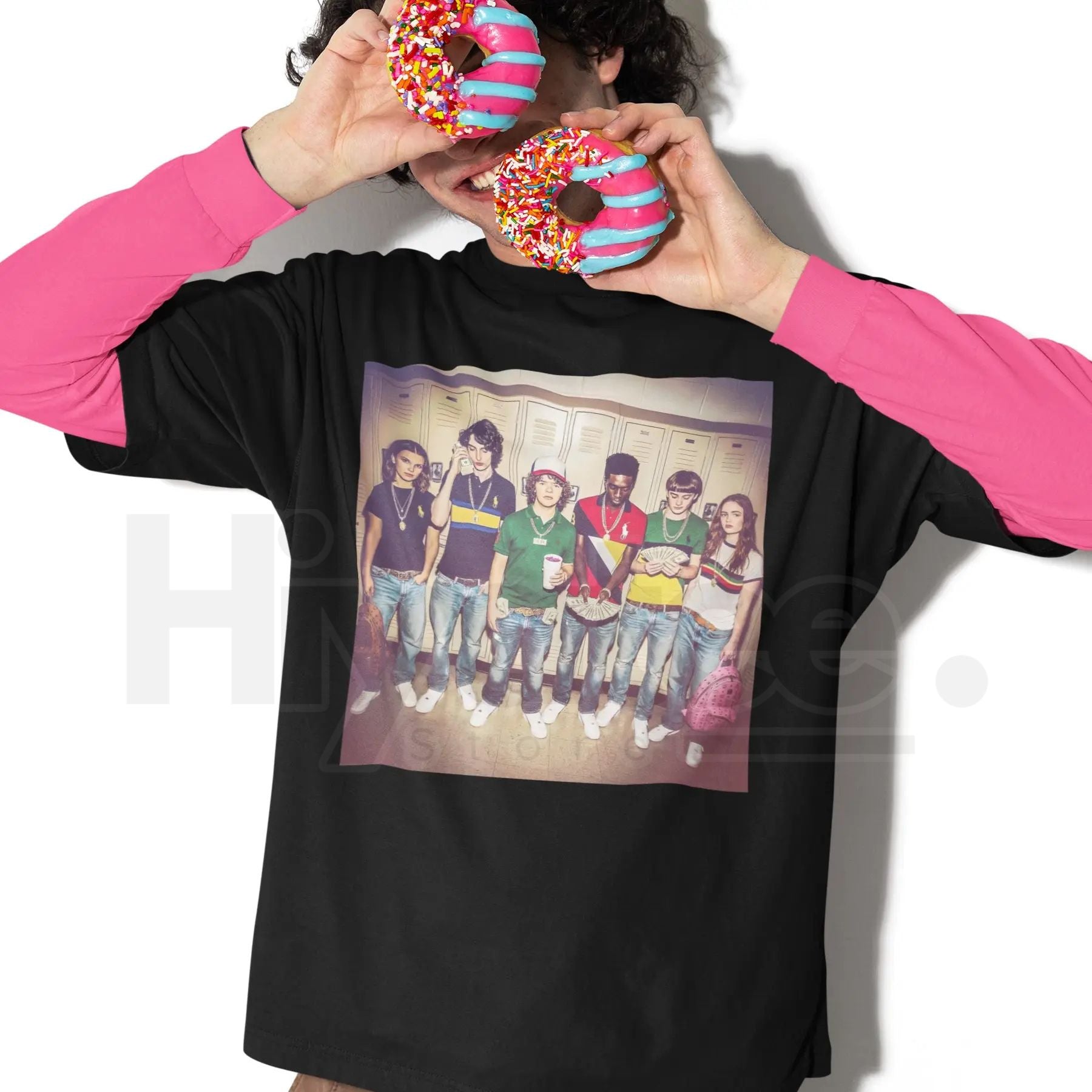 Stranger Gang "Hood Things" T-Shirt – The Upside Down Hawkins Gang Tee