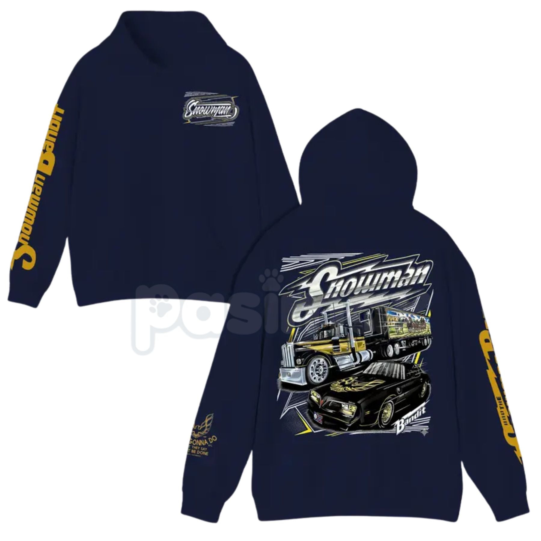 Snowman's Bootlegging Service 2-Sided Hoodie – Vintage Outlaw Trucking Graphic Pullover, Classic Southern Culture Apparel, Unisex