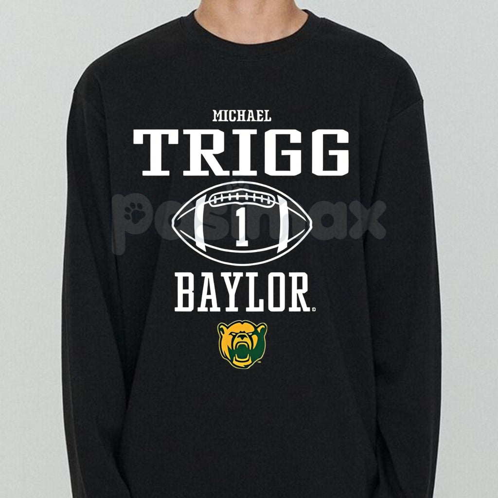 Michael Trigg Baylor Football Game Day Long Sleeve T-Shirt | Sport Icon NIL Apparel | Bears Collegiate Fan Gear