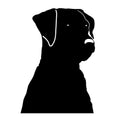 Labrador Head Decal – Black Lab Head Window Sticker – 3512