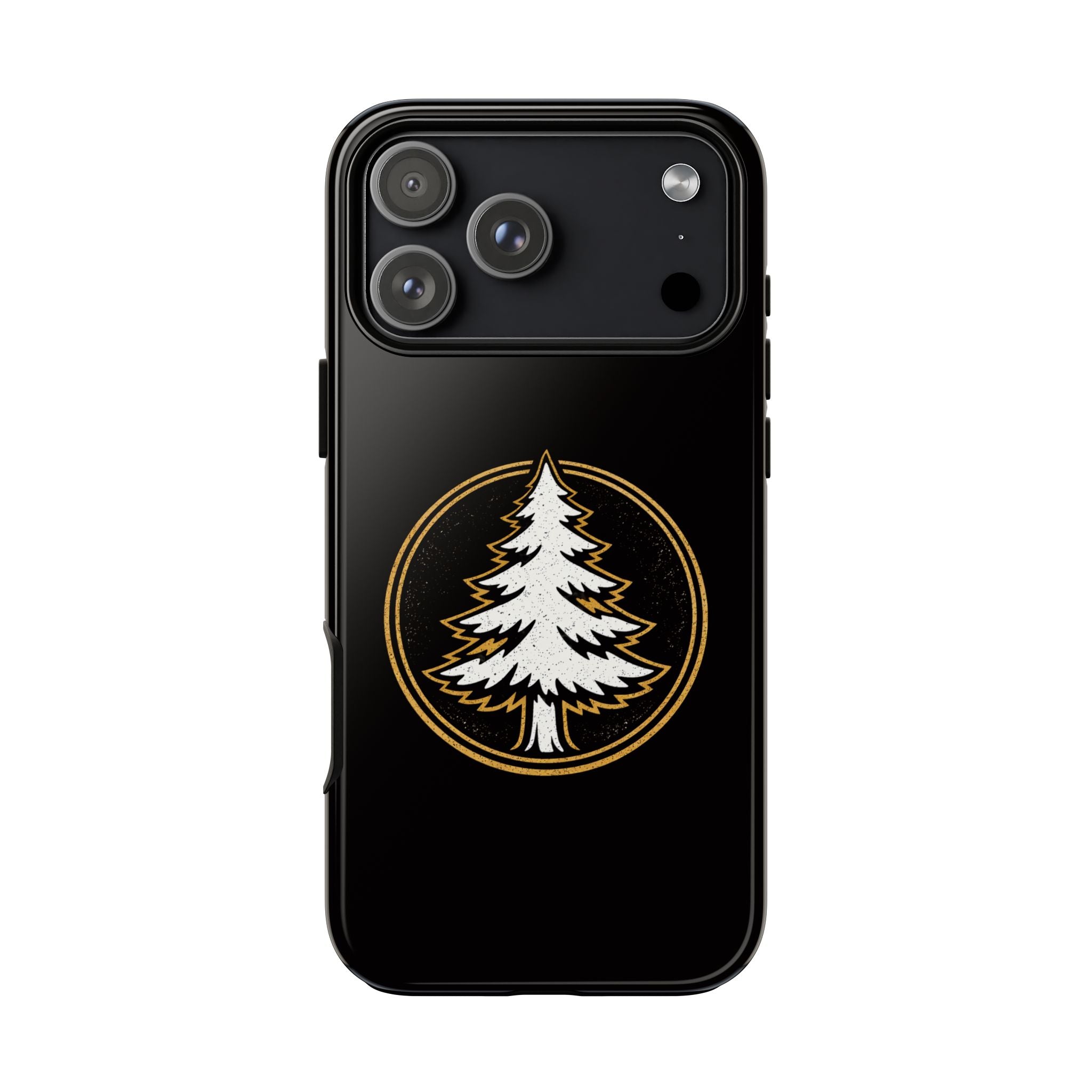 Pine Emblem Tough Phone Case — Black Protective iPhone Cover