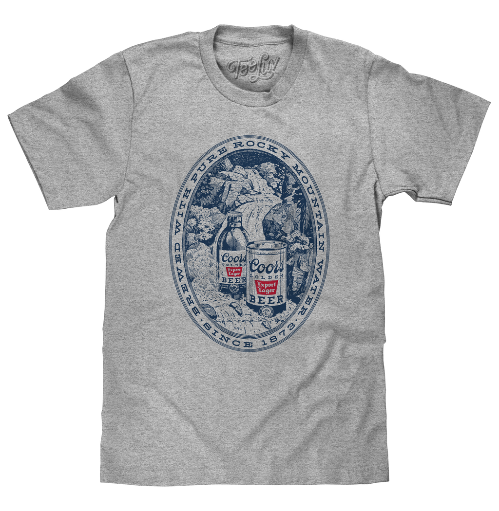 Coors Banquet Rocky Mountain Water T-Shirt- Gray