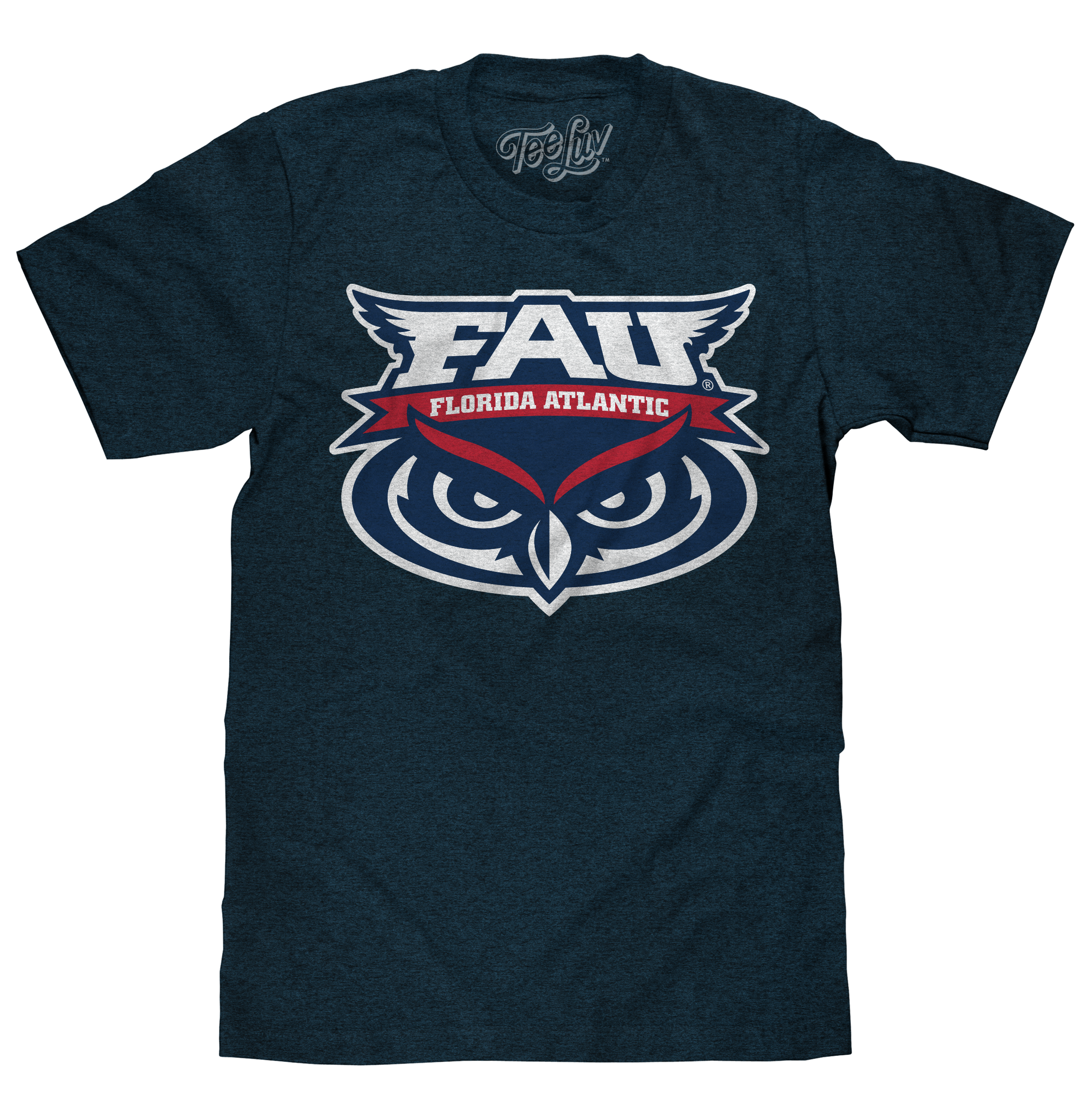 Florida Atlantic University Owls T-Shirt - Denim Blue Heather