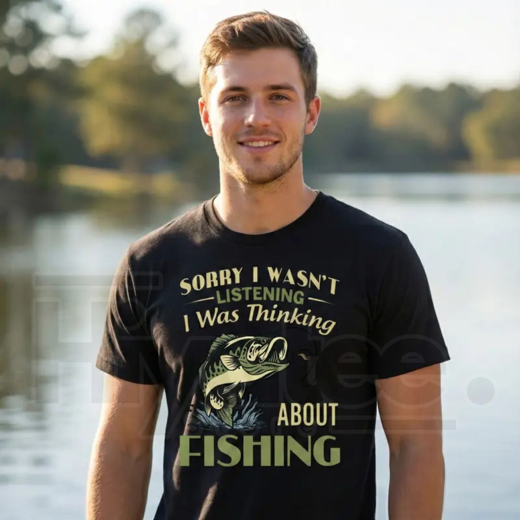 "Sorry I Wasn't Listening" – Funny Vintage Bass Fishing Unisex Top