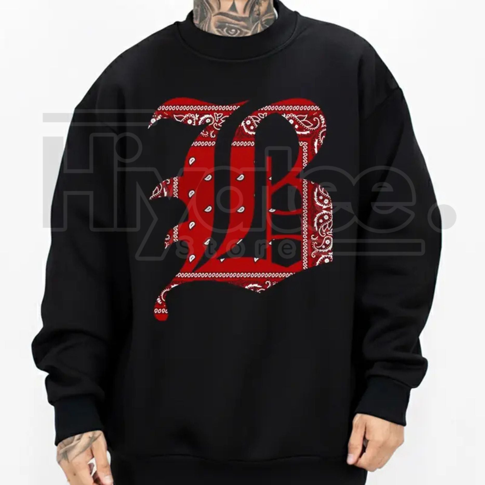 "B Bandana Lettering" – Chicano Style Lowrider Unisex Streetwear Top