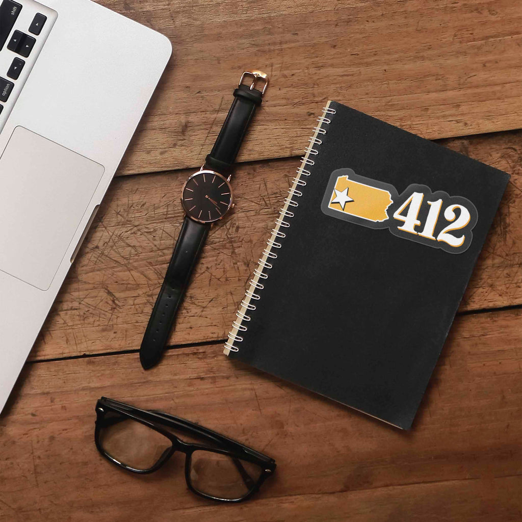 412 Area Code Pittsburgh Sticker - PGH Pennsylvania Decal