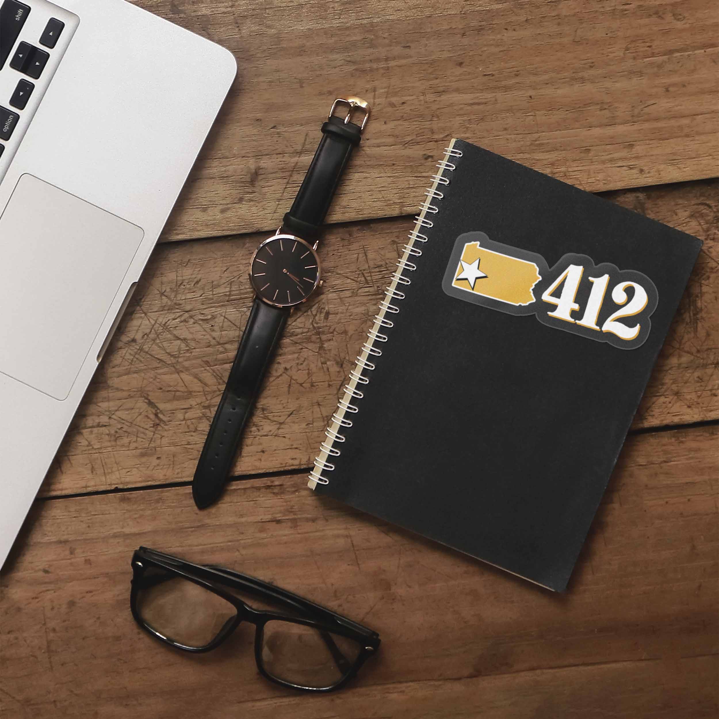412 Area Code Pittsburgh Sticker - PGH Pennsylvania Decal
