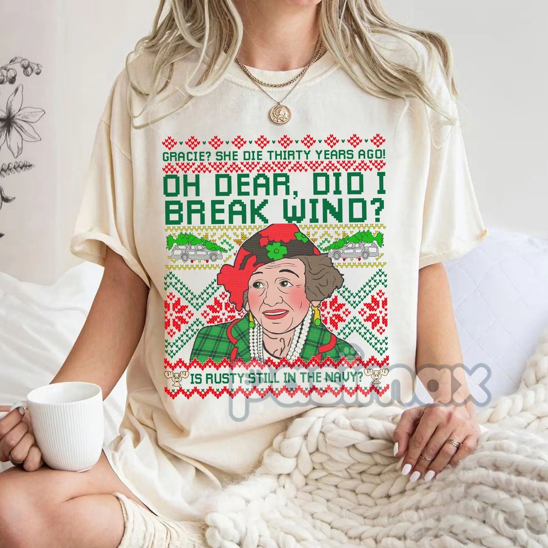 "The Blessing - Grace She Pass Away" Christmas Vacation Shirt - Funny Holiday Movie, Cousin Eddie Quote Tee