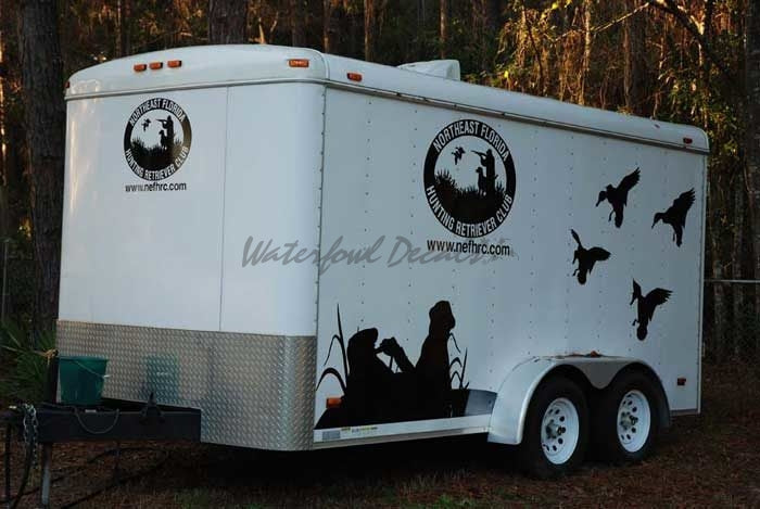Goose Trailer Decal - Goose Trailer Decal Hunting Field Scene 9000