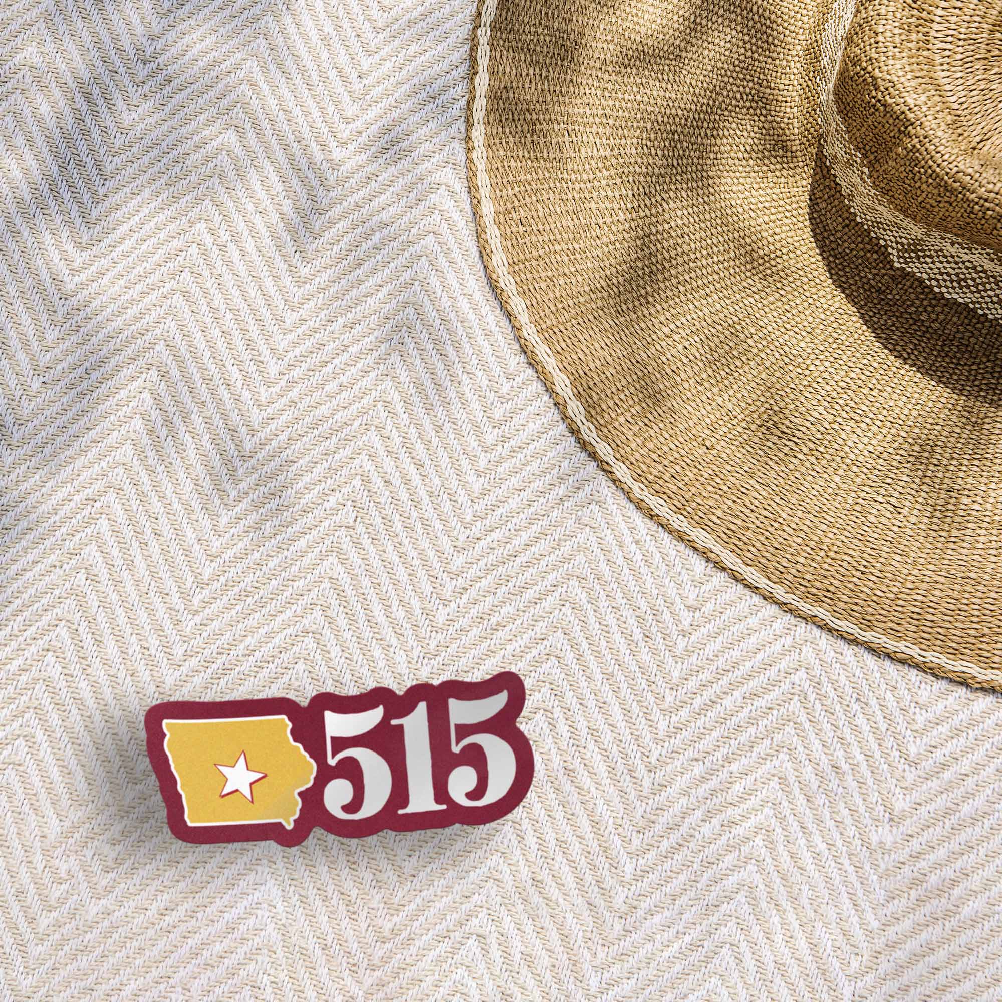 Ames Iowa 515 Area Code Sticker - Cute Midwest Decals