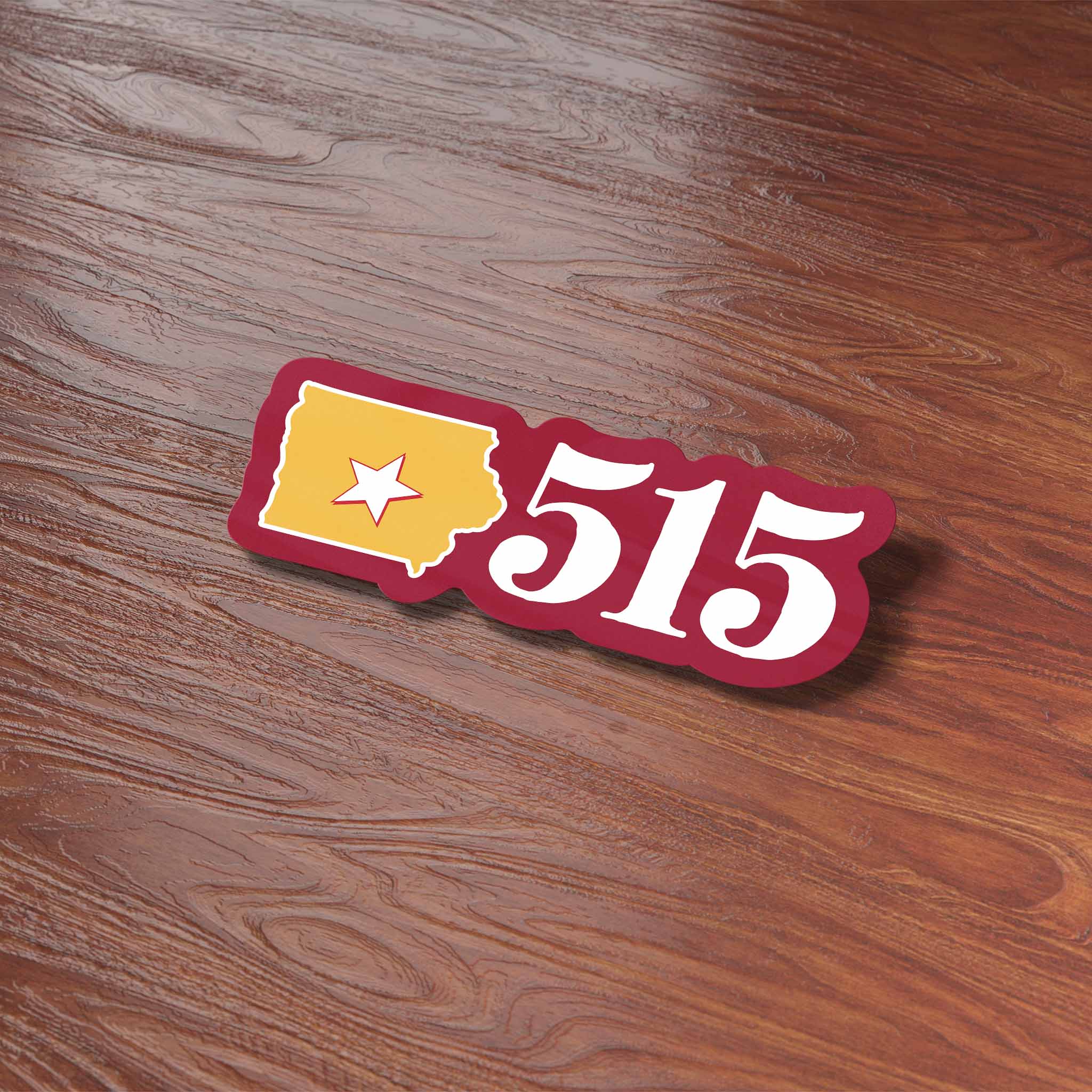 Ames Iowa 515 Area Code Sticker - Cute Midwest Decals