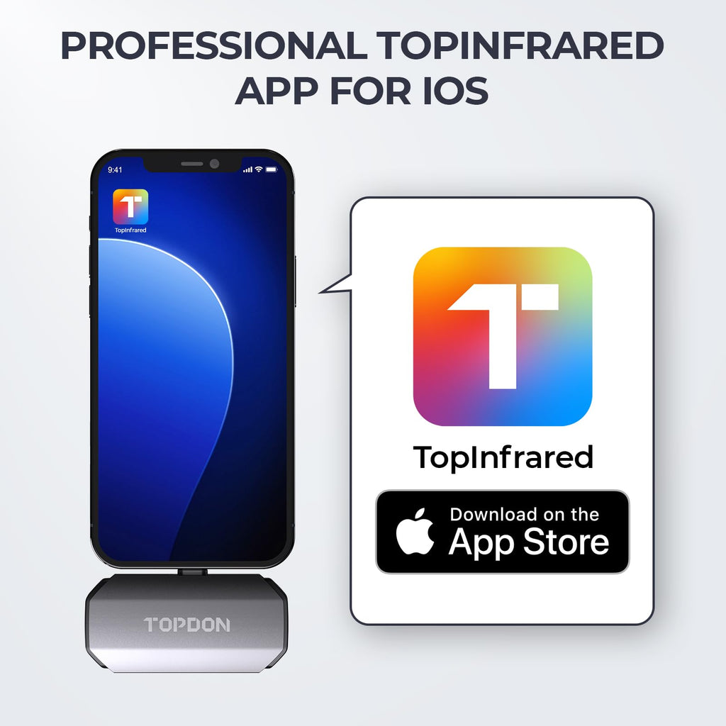 TOPDON TC002C Thermal Camera, 512 x 384 Super Resolution, 256 x 192 IR Resolution, Thermal Imager for iPhone 17/16/15 Series & iPads with Type-C Port, -4°F~1022°F Temp Range, Upgraded Version of TC002
