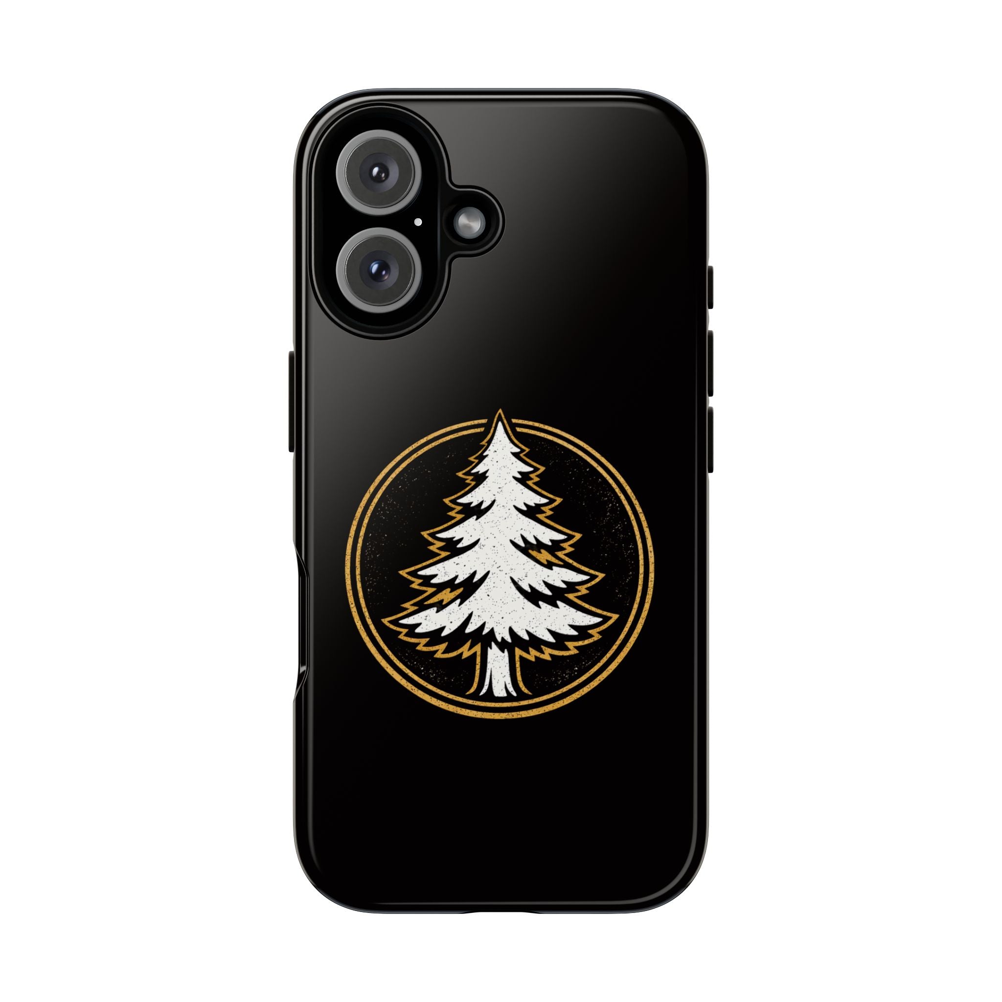 Pine Emblem Tough Phone Case — Black Protective iPhone Cover