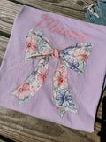 Mama Floral Bow Tee