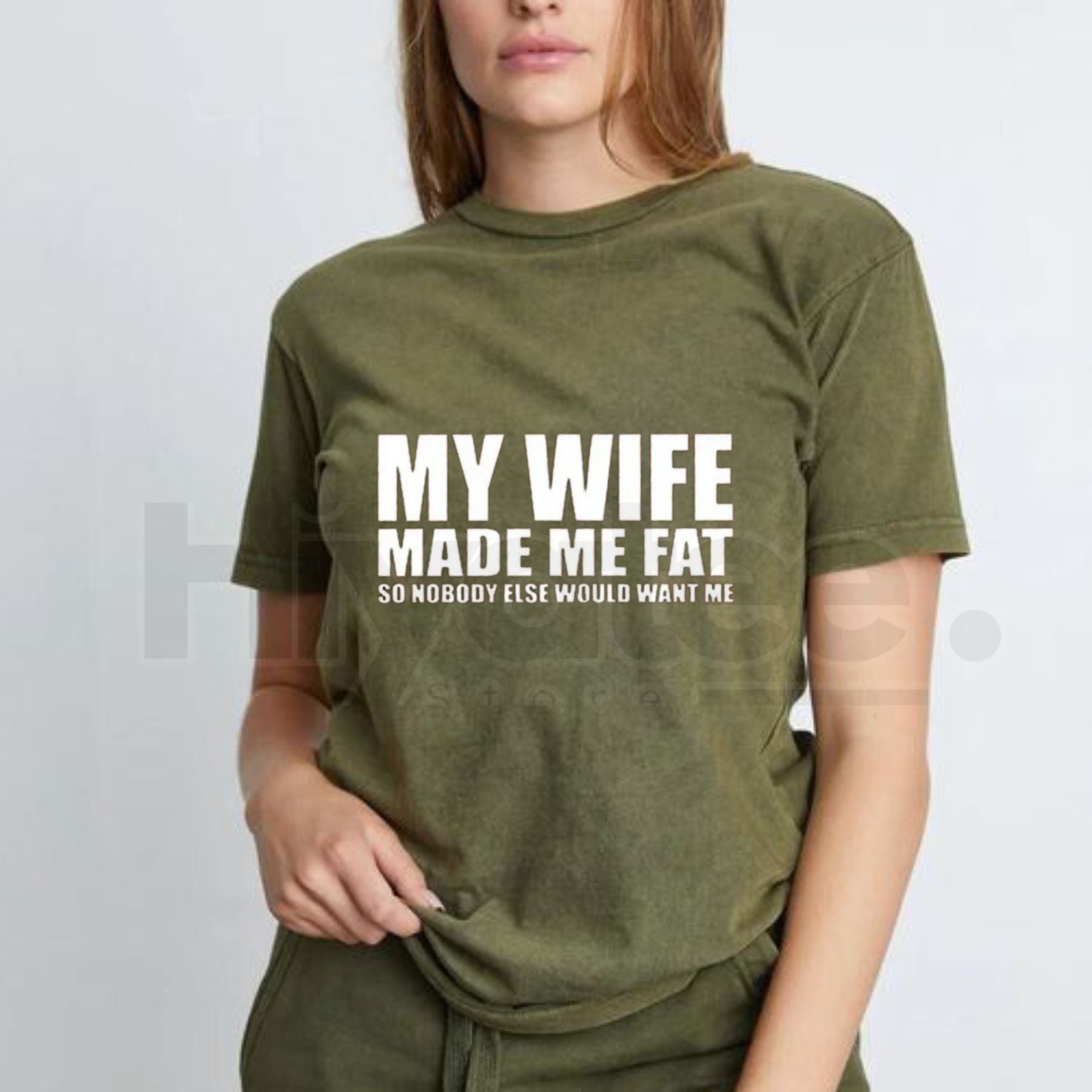 "My Wife Made Me Fat" Classic T-Shirt – Funny Family Humor Graphic Tee