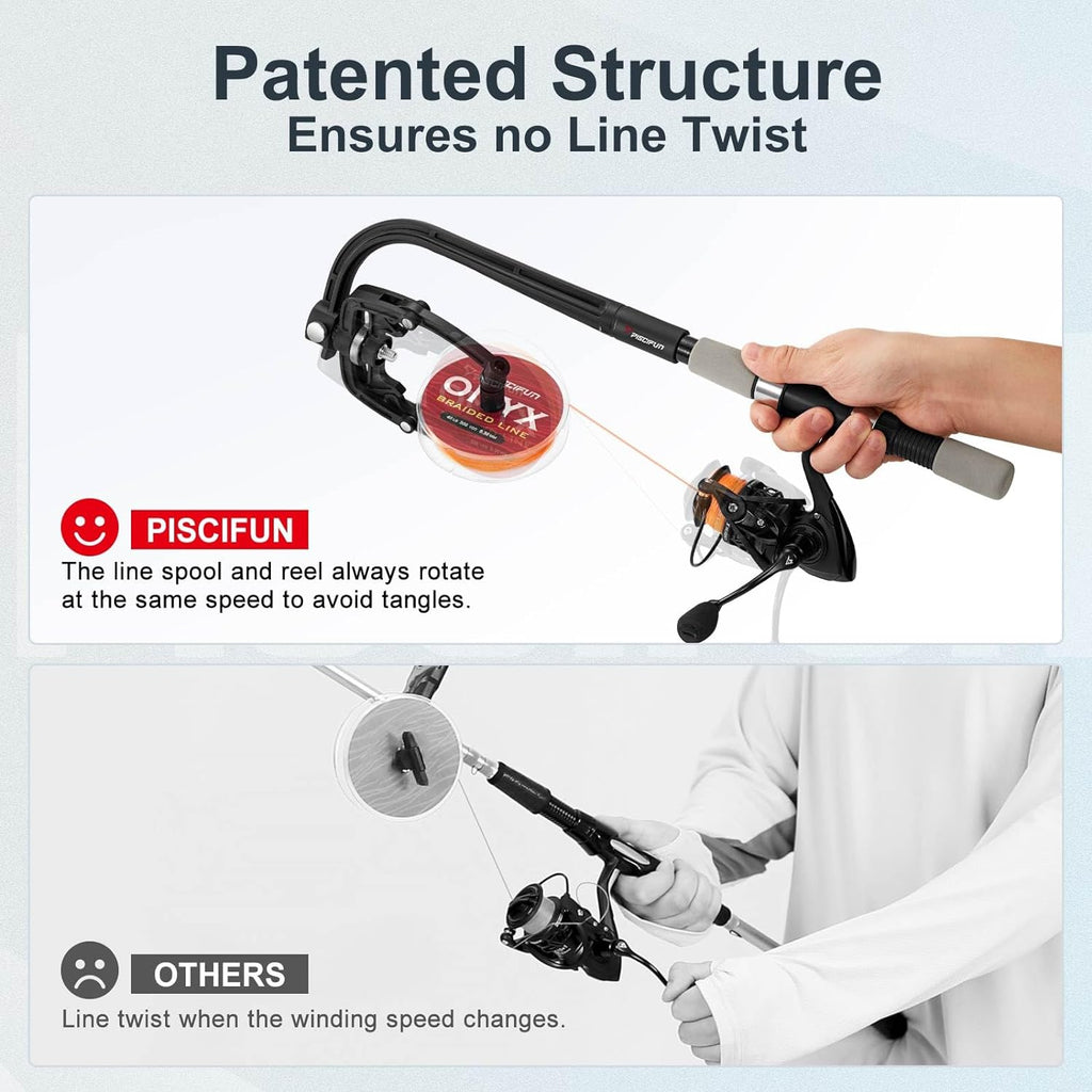 Piscifun Fishing Line Winder Spooler Machine Spinning Reel Spool Spooling Station System Automatic Spools Holder