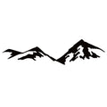Mountain Window Decal – Minimalist Outdoor Vinyl Sticker 7179