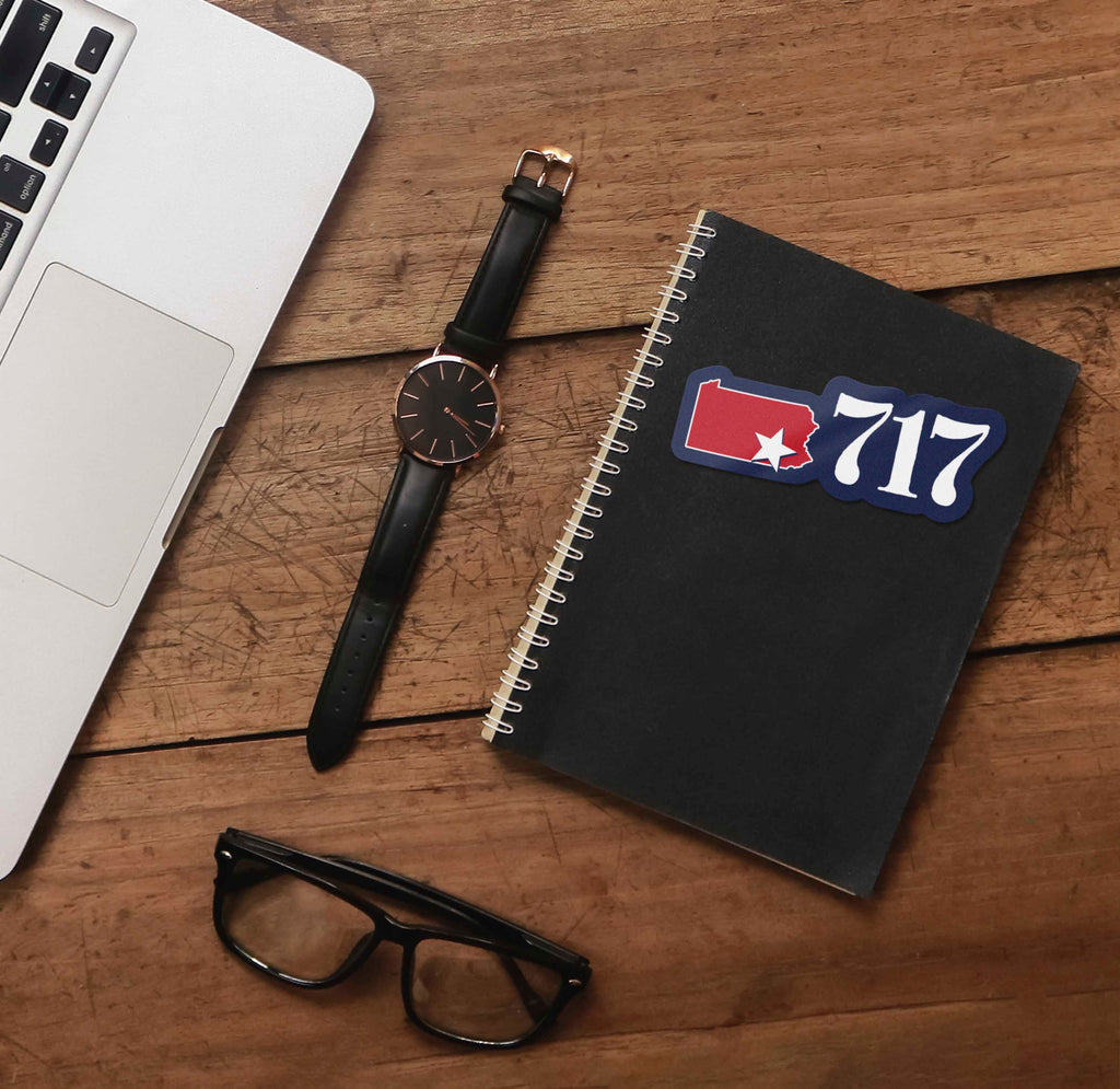 717 Area Code Lancaster PA Sticker - Cute Pennsylvania Decal