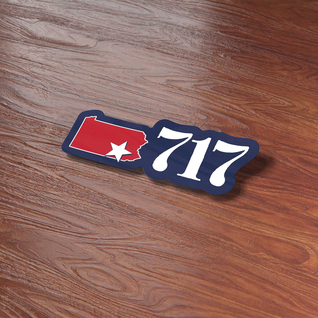 717 Area Code Lancaster PA Sticker - Cute Pennsylvania Decal
