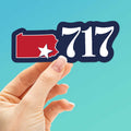 717 Area Code Lancaster PA Sticker - Cute Pennsylvania Decal