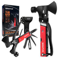 Camping Multitool Accessories Stocking Stuffers for Men 16 in 1 Multi Tool Survival Gear with Axe Hammer Pliers Saw Screwdrivers Bottle Opener Whistle with Sheath for Hiking, Gifts for Men Dad Him