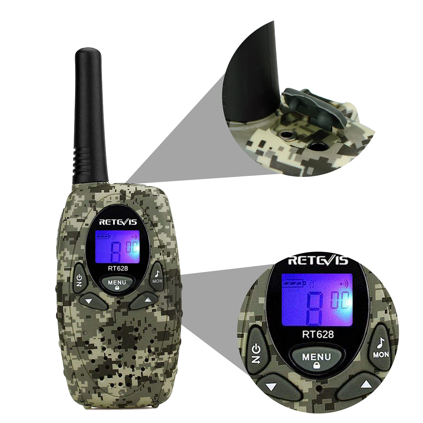 Retevis RT628 Walkie Talkies for Kids,Toys Gifts for 6-12 Years Old Boys Girls,Long Range 2 Way Radio 22CH VOX,Birthday Gift,Family Walkie Talkie for Camping Hiking Indoor Outdoor