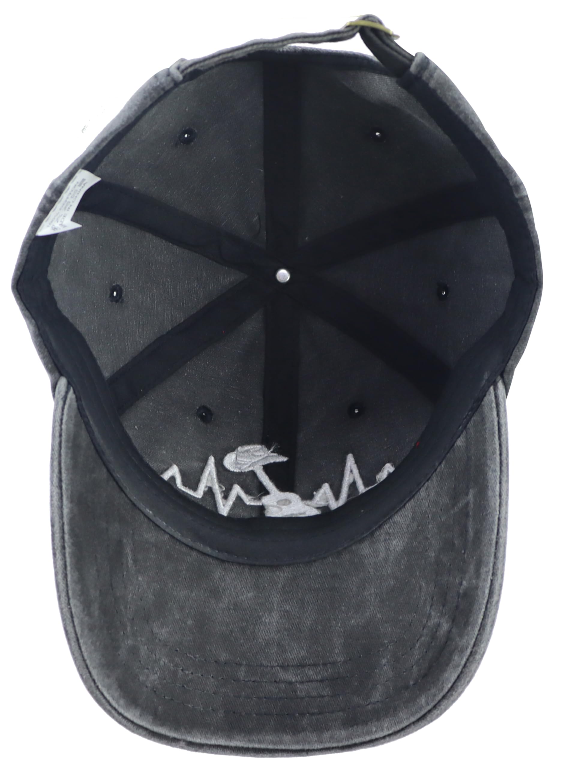 Country Music Guitar Heart Beat Hat for Men Women, Classic Embroidered Guitar Decor Musicians Baseball Cap