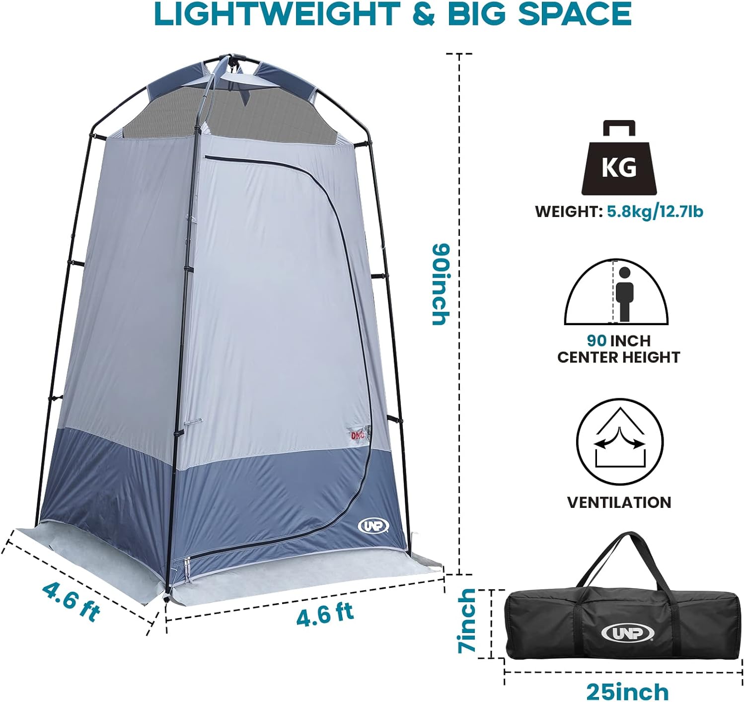 UNP Camping Shower Tent and 8 Person Camping Tent for Outdoor Hiking Fishing Portable